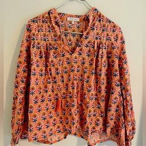 AREA Women's Floral Blouse - Pink and Black